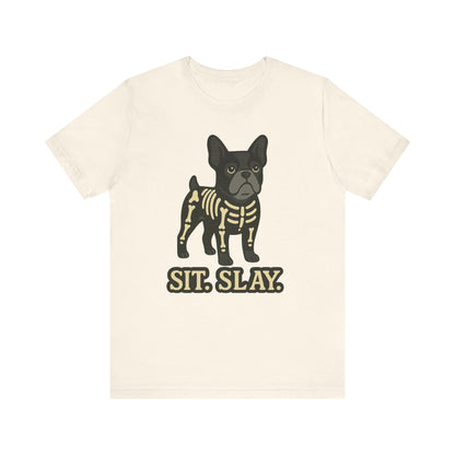 Black French Bulldog Stay. Slay. Halloween TShirt