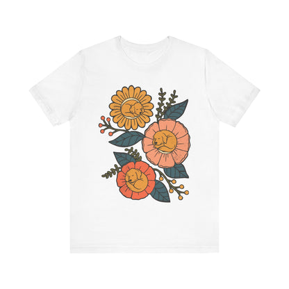 Golden Retriever Sleeping Flowers TShirt