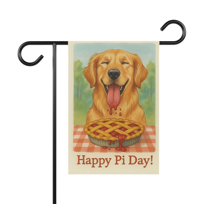 Golden Retriever Pi Day Yard Flag