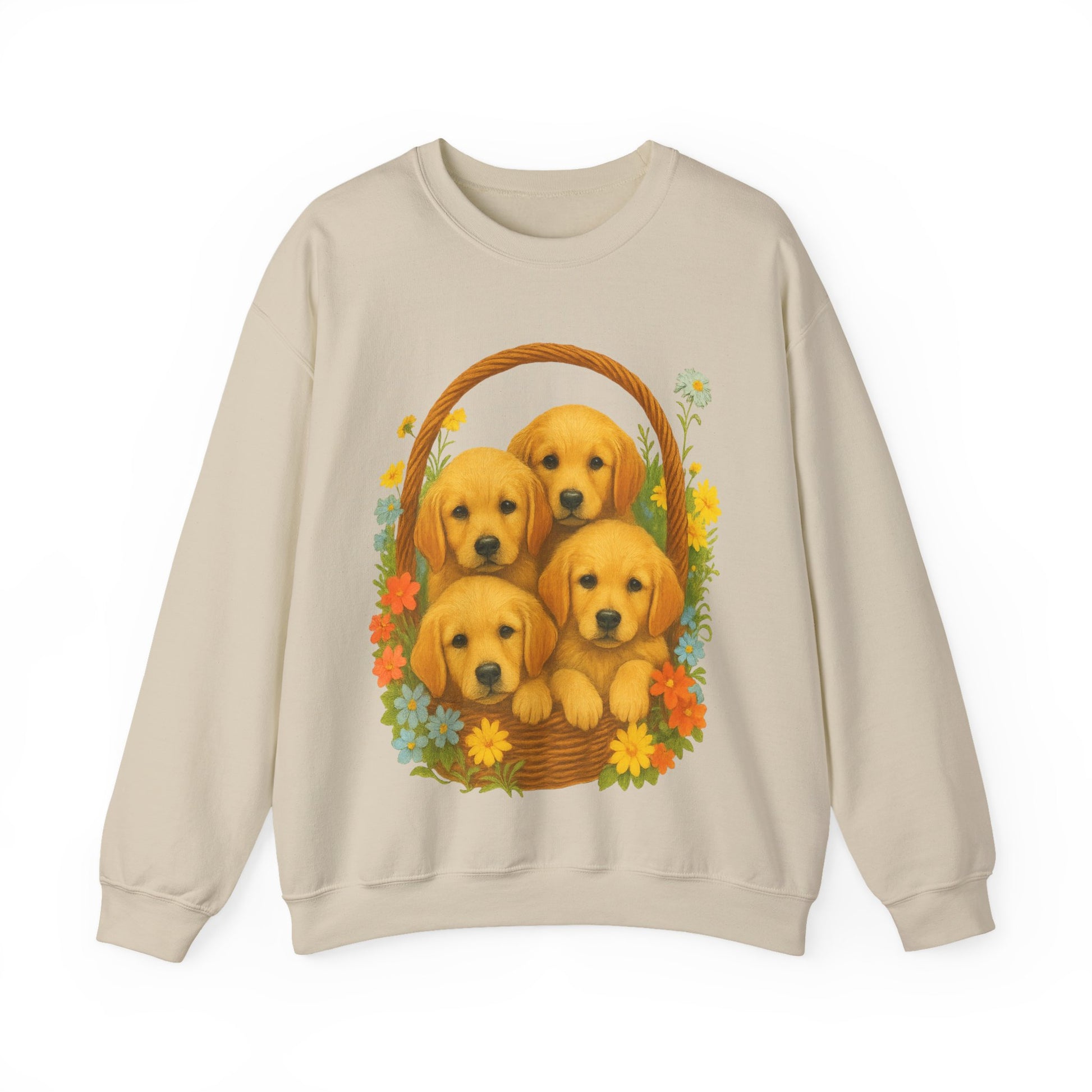 Puppy Basket Golden Retriever Sweatshirt
