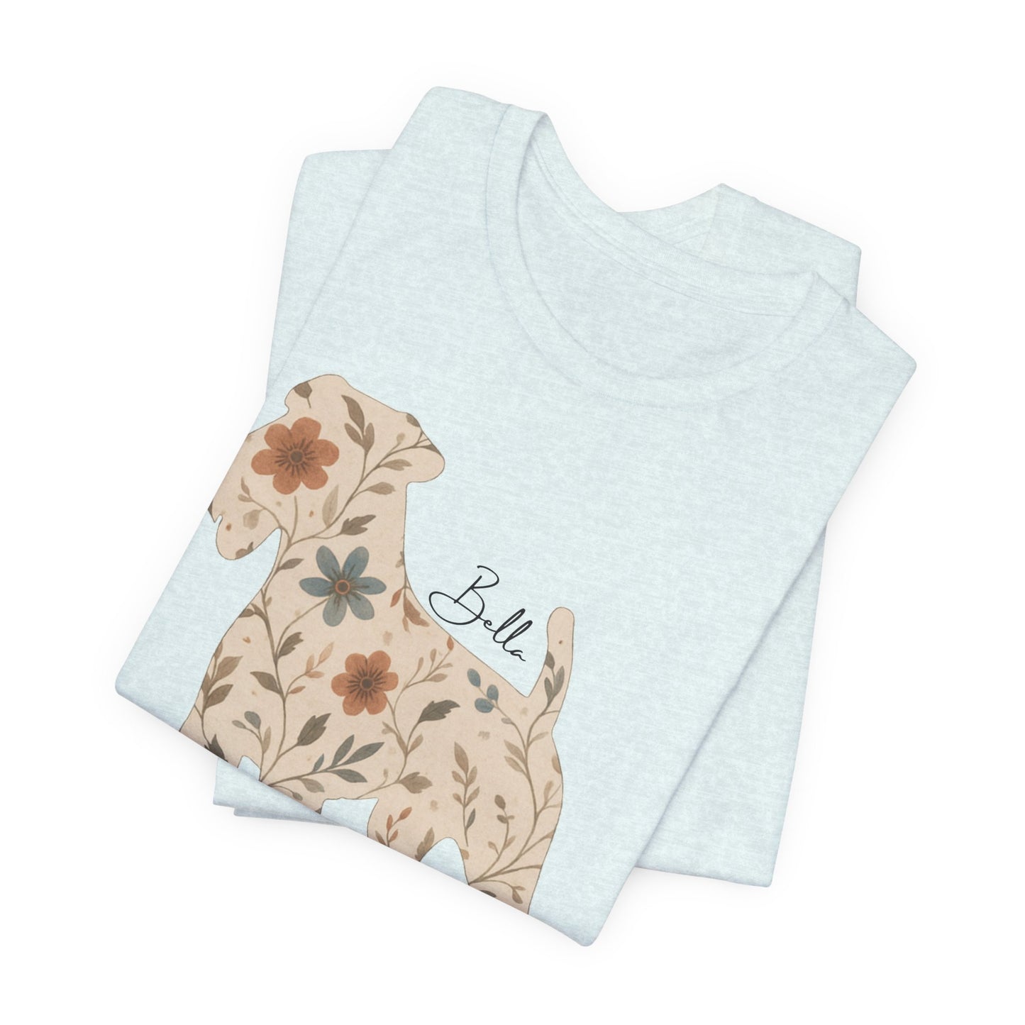 Airedale Terrier Floral Silhouette TShirt
