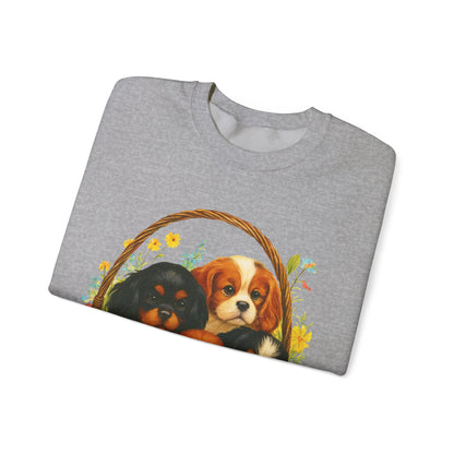 Cavalier Puppy Basket Sweatshirt