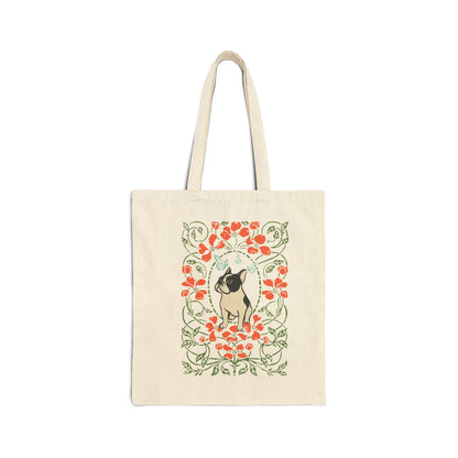 Piebald Frenchie Butterfly Frame Tote Bag