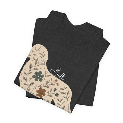 Golden Retriever Floral Silhouette TShirt