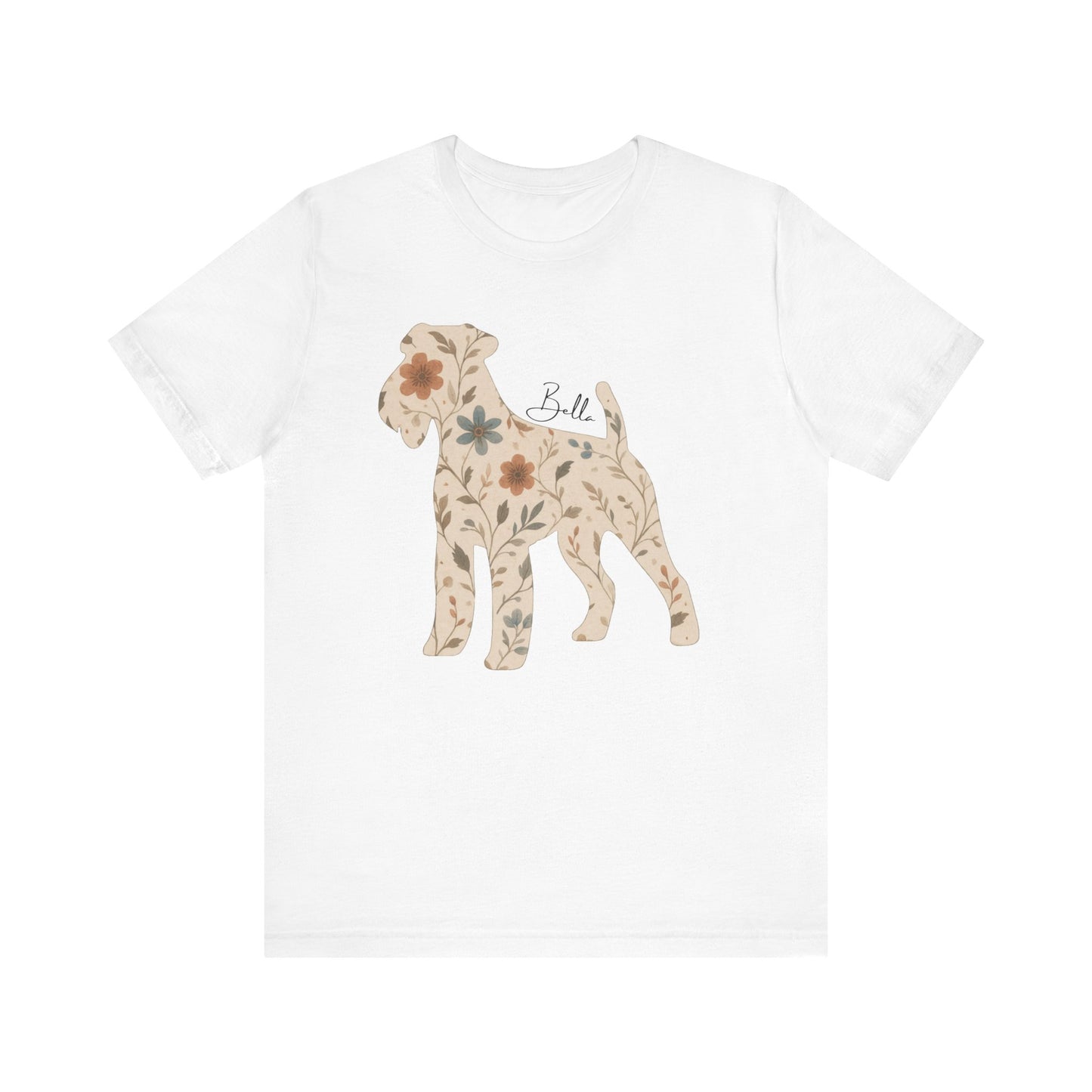 Airedale Terrier Floral Silhouette TShirt
