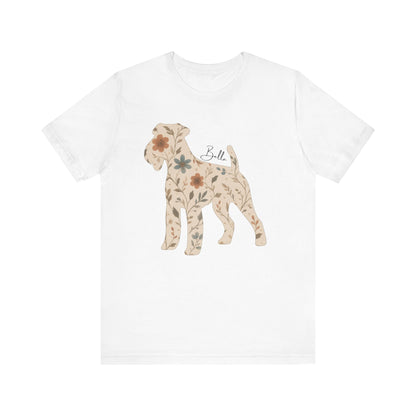Airedale Terrier Floral Silhouette TShirt