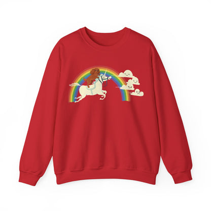 Rainbow and Unicorn Ruby Cavalier Sweatshirt