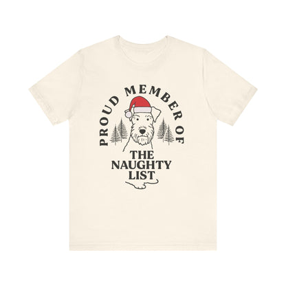 Airedale Terrier Naughty List TShirt
