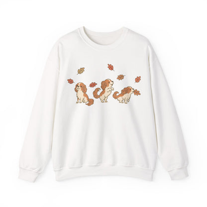 Blenheim Cavalier Chasing Leaves Sweatshirt