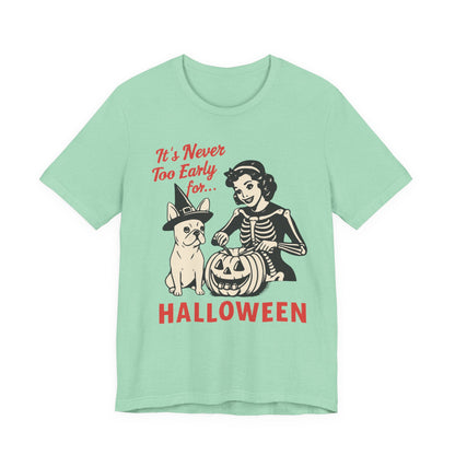 White French Bulldog Early Halloween TShirt