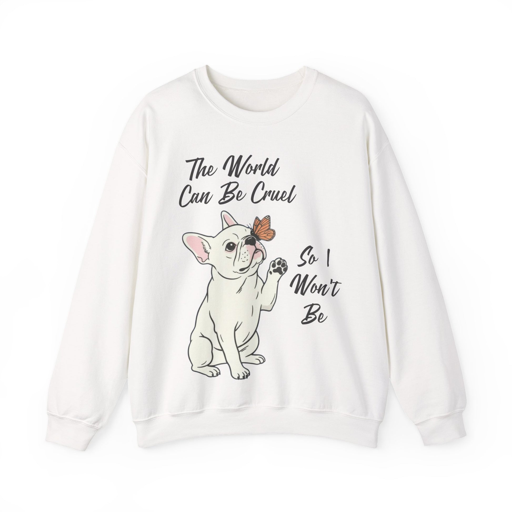 Cruel World White Frenchie Sweatshirt