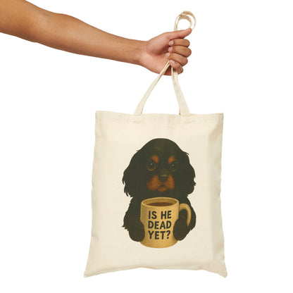 Black Tan Cavalier Dead Yet Tote Bag