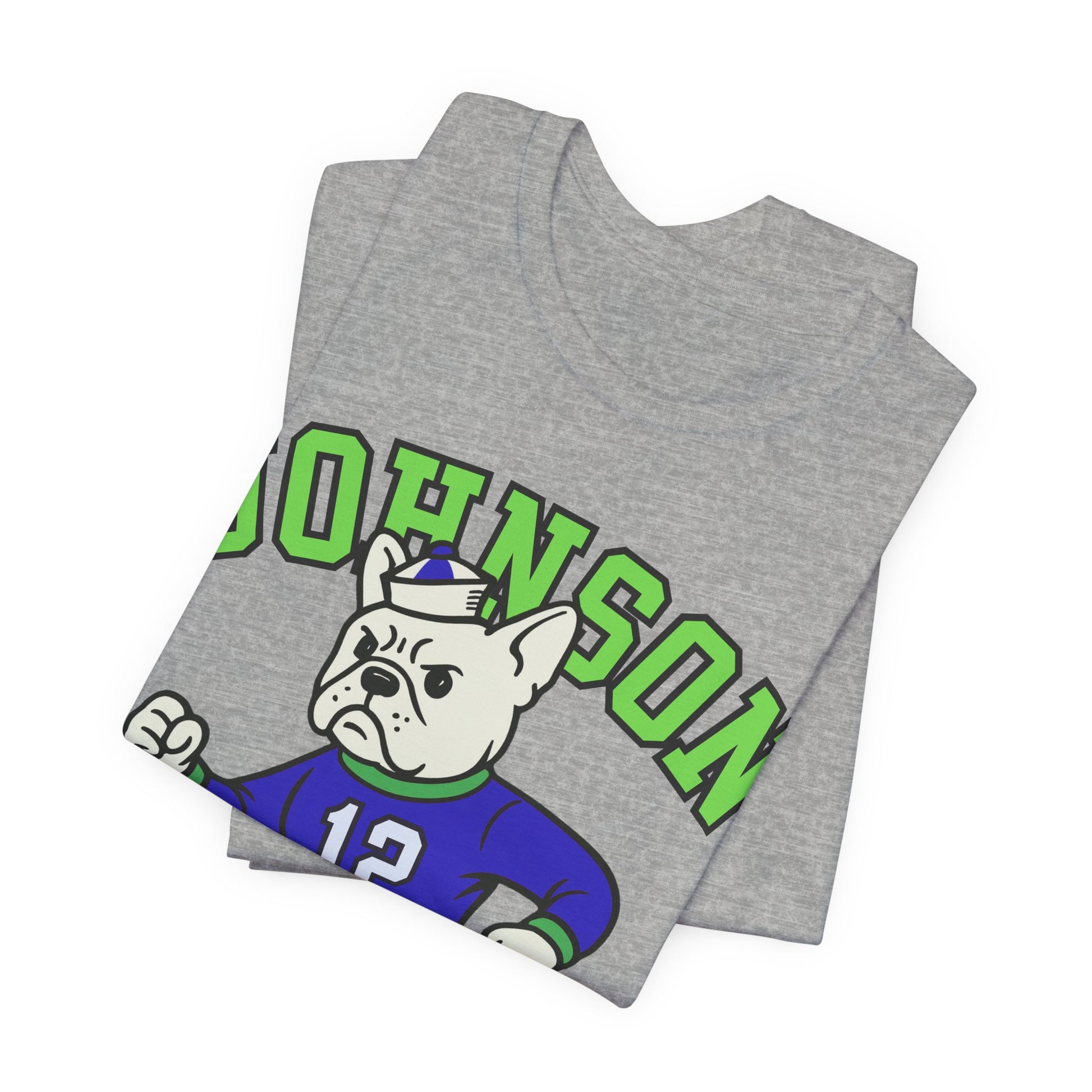 White Frenchie College Mascot TShirt