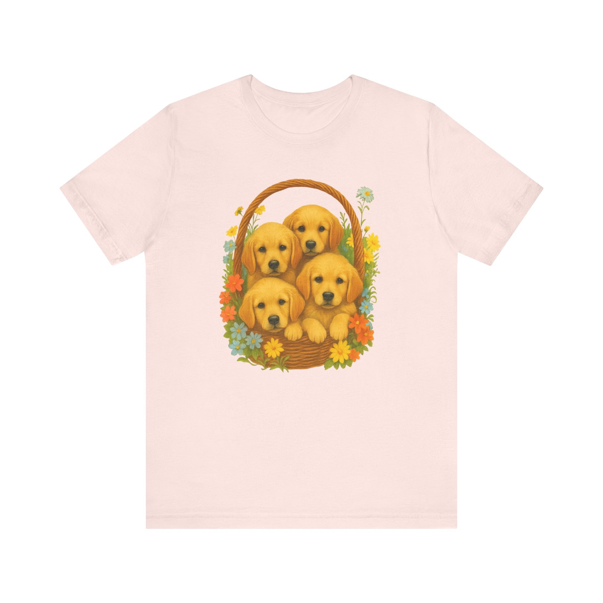 Puppy Basket Golden Retriever Tshirt