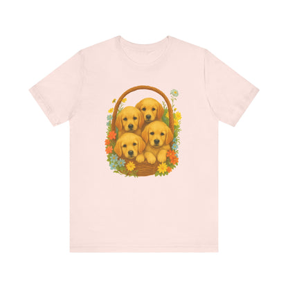 Puppy Basket Golden Retriever Tshirt