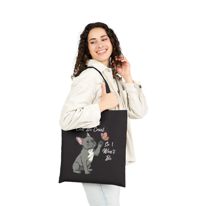 Cruel World Black Frenchie Tote Bag
