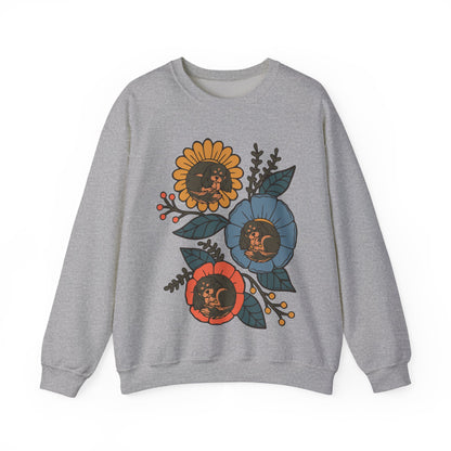 Black and Tan Cavalier Sleeping Flowers Sweatshirt