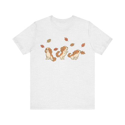 Blenheim Cavalier Chasing Leaves TShirt
