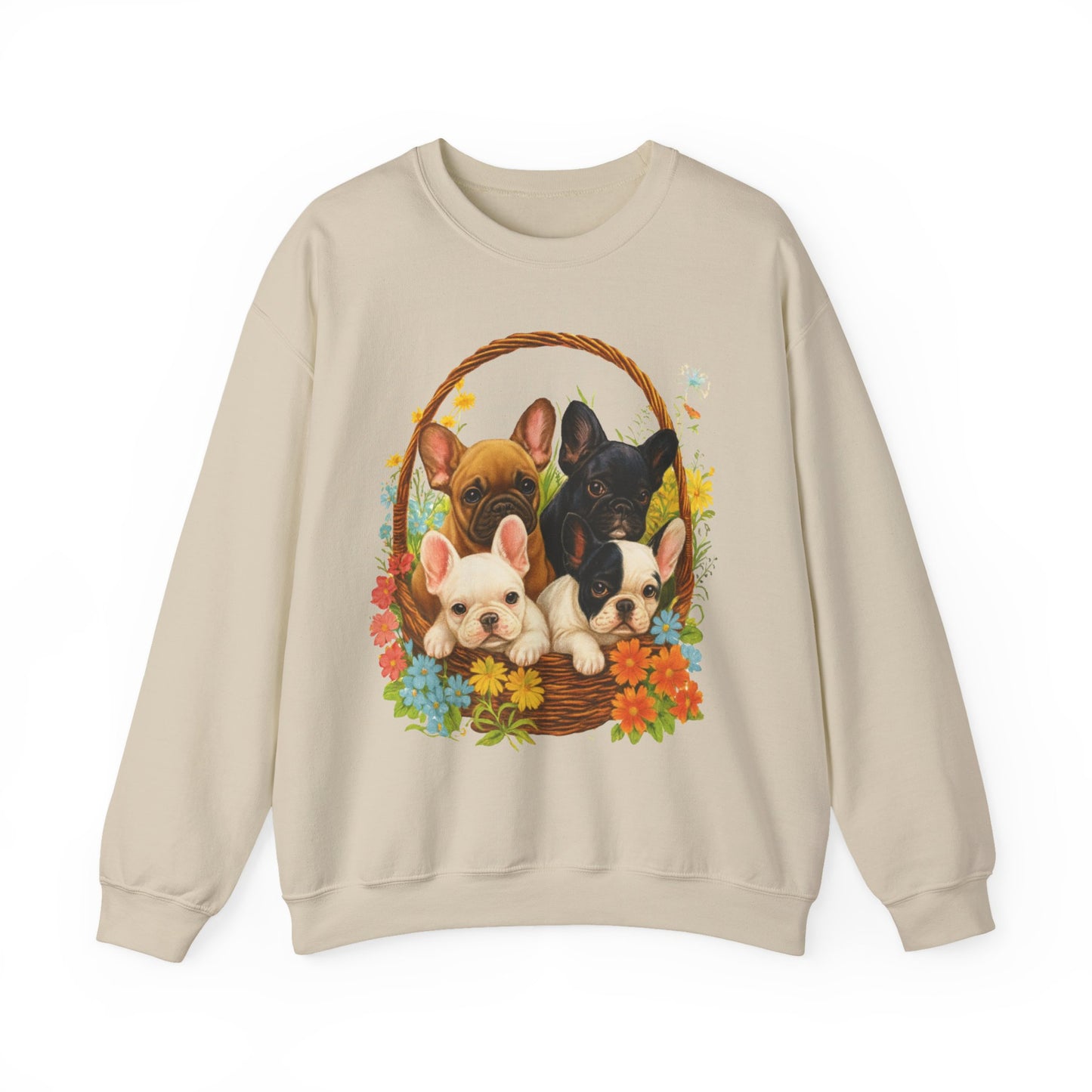 Frenchie Puppy Basket Sweatshirt