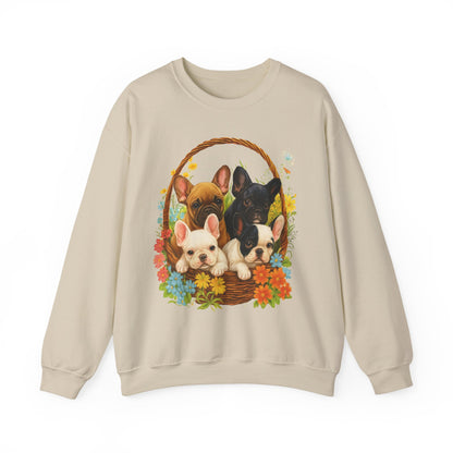 Frenchie Puppy Basket Sweatshirt