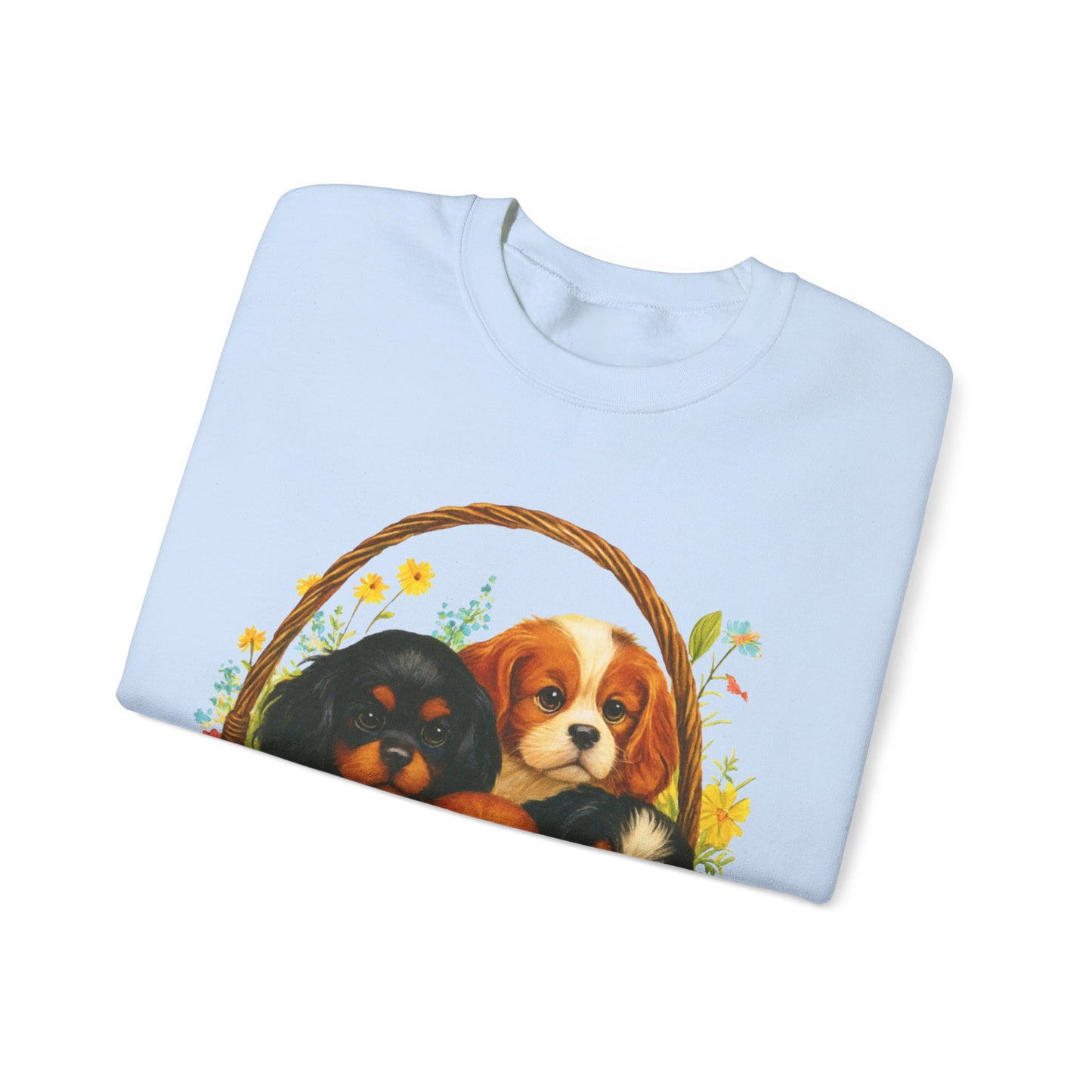 Cavalier Puppy Basket Sweatshirt