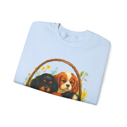 Cavalier Puppy Basket Sweatshirt