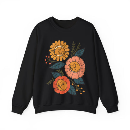 Golden Retriever Sleeping Flowers Sweatshirt