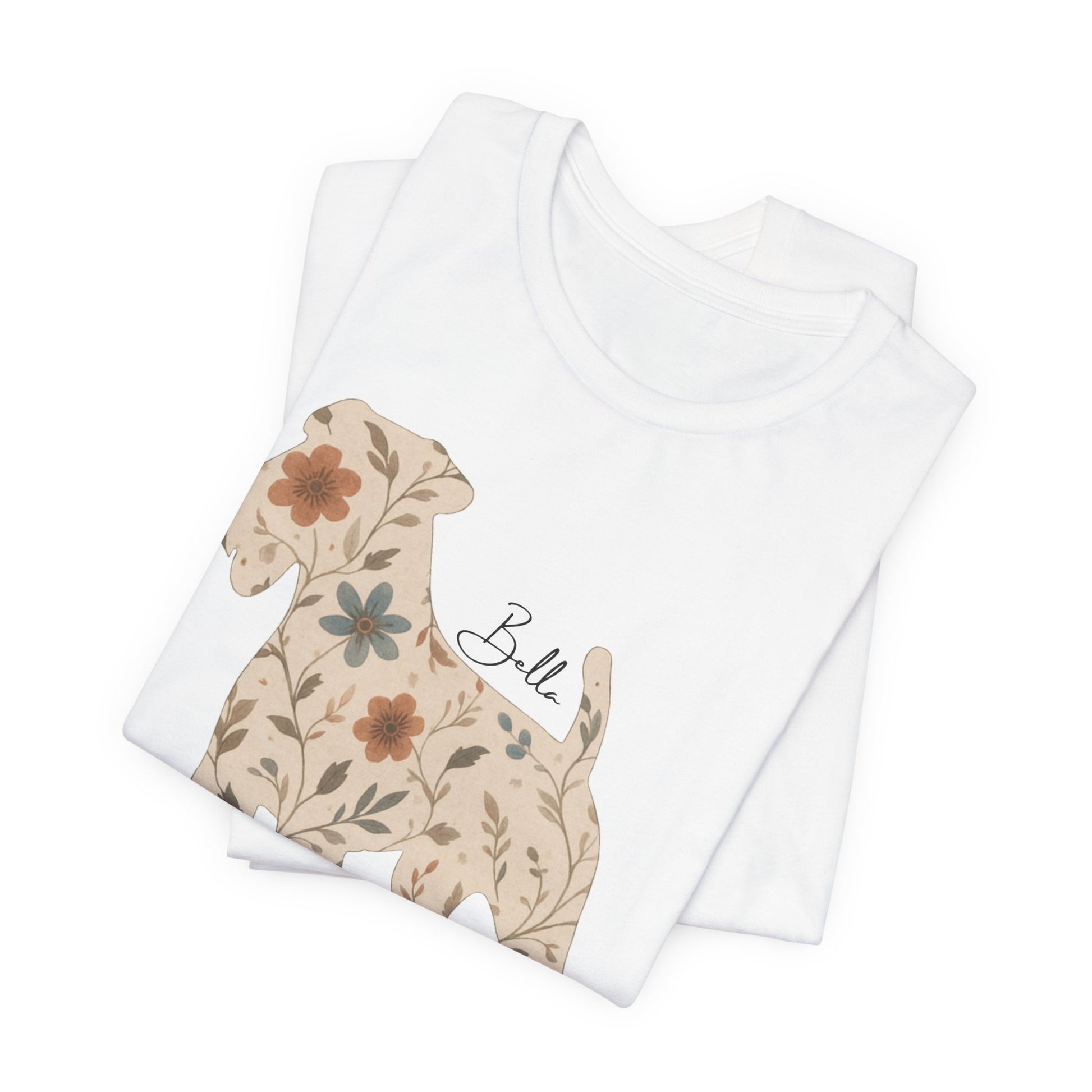 Airedale Terrier Floral Silhouette TShirt