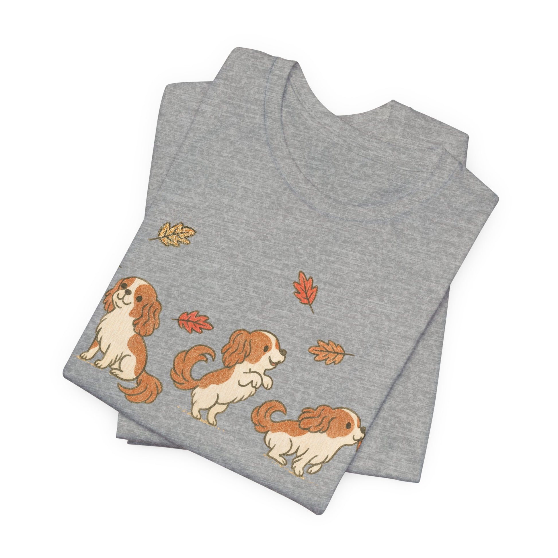 Blenheim Cavalier Chasing Leaves TShirt