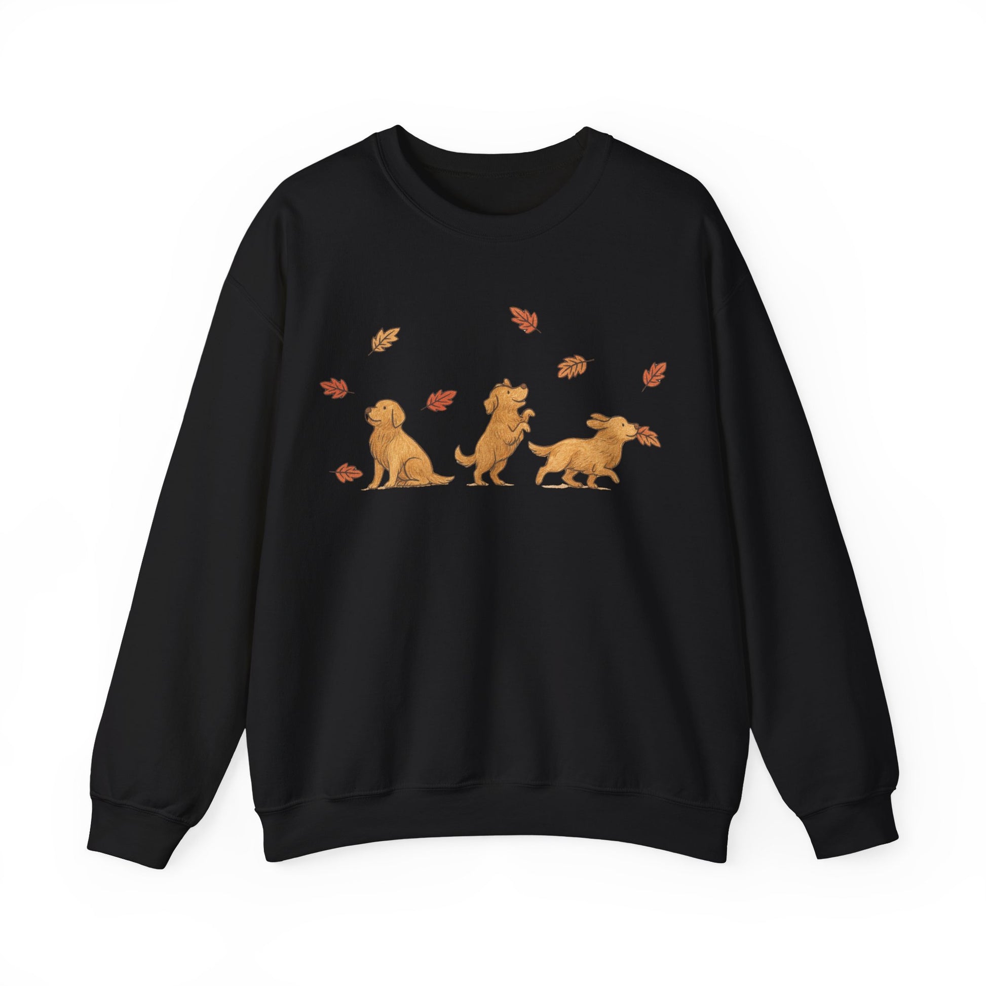 Golden Retriever Chasing Leaves Sweatshirt