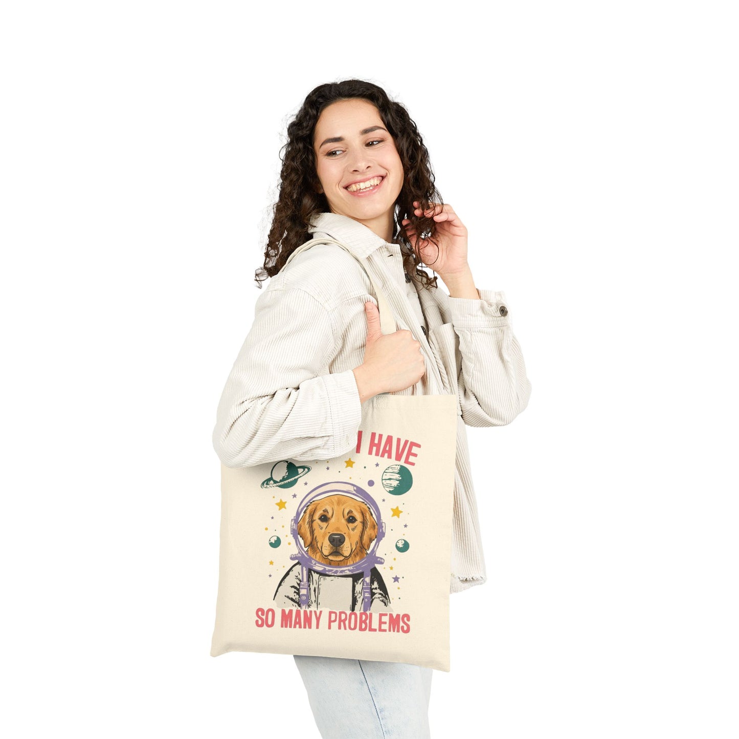 Golden Retriever Houston Space Tote Bag