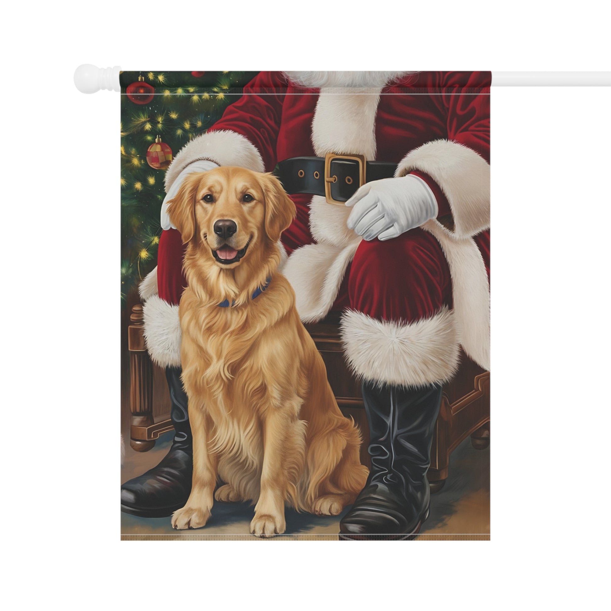 Golden Retriever Christmas Garden Flag