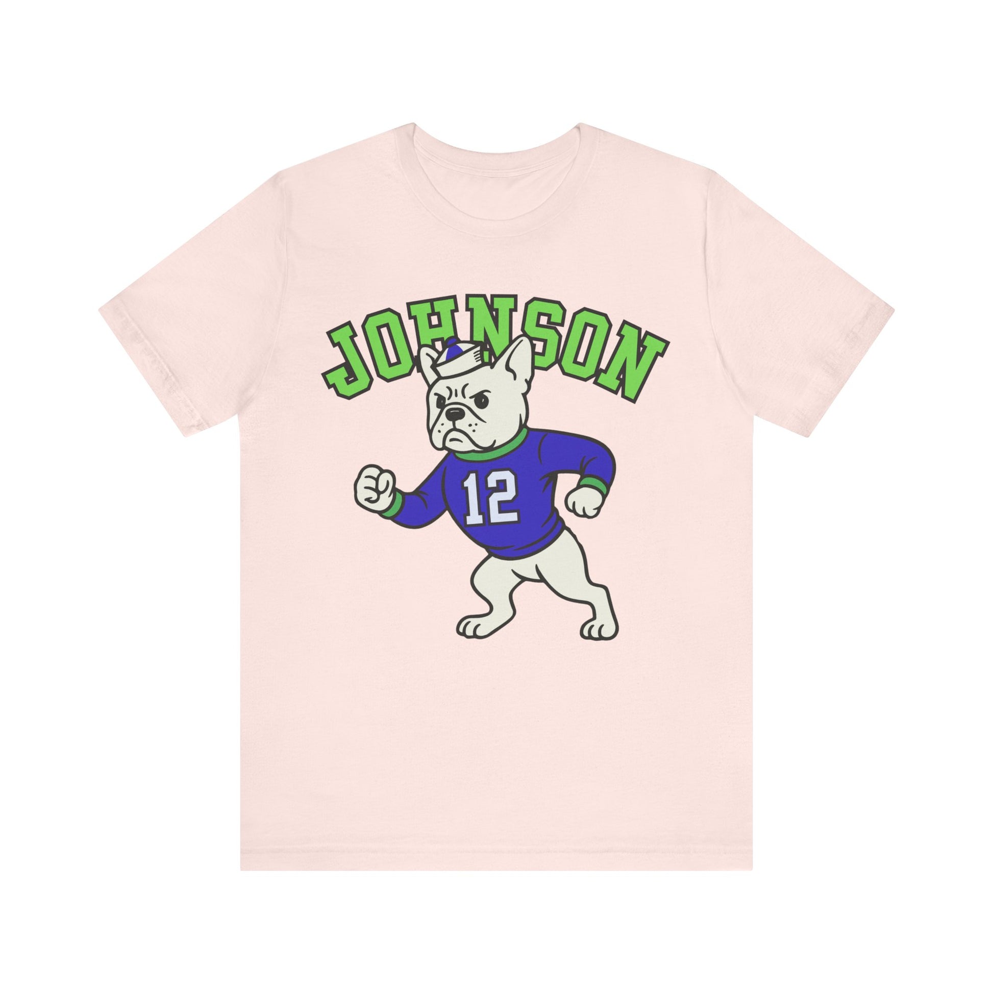 White Frenchie College Mascot TShirt