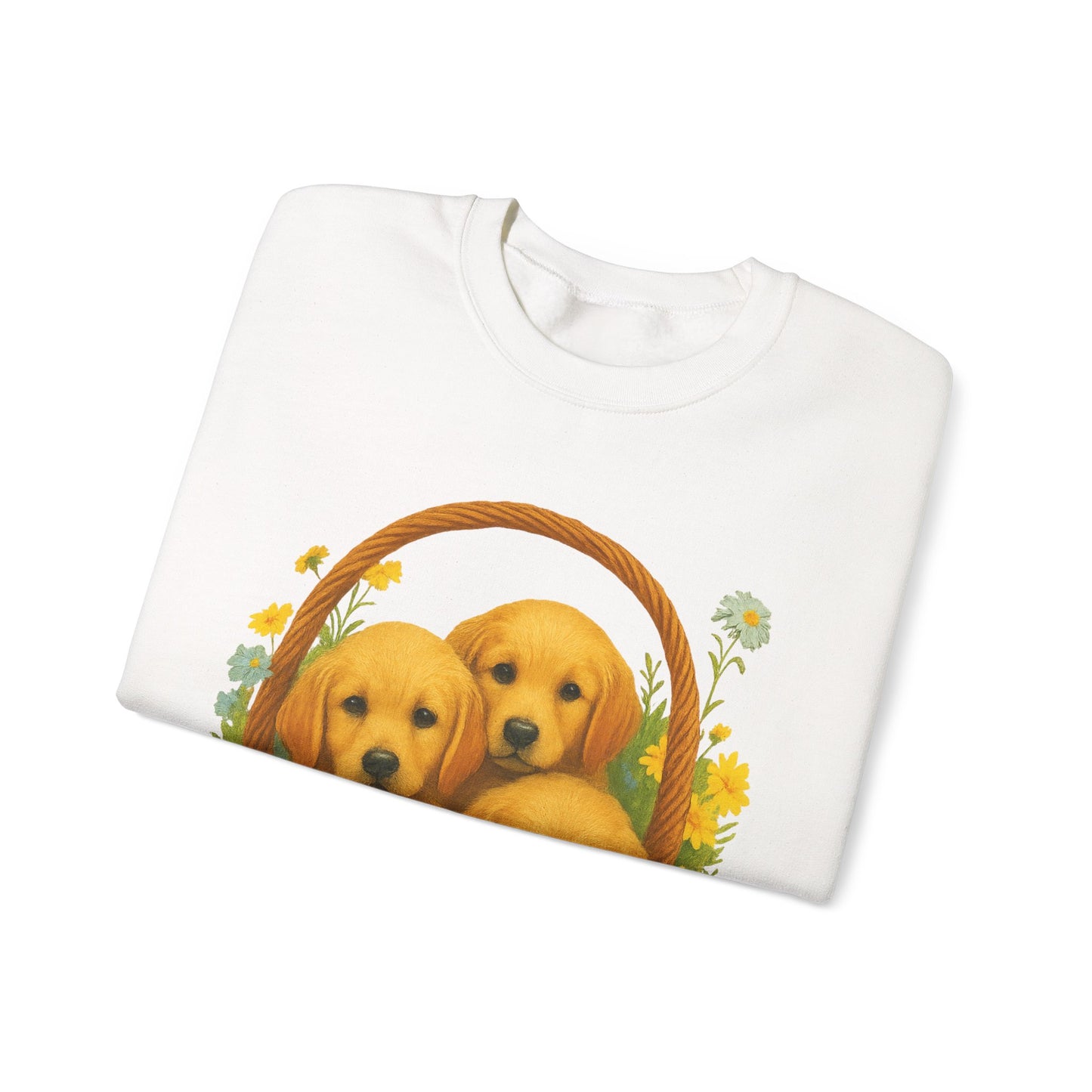 Puppy Basket Golden Retriever Sweatshirt