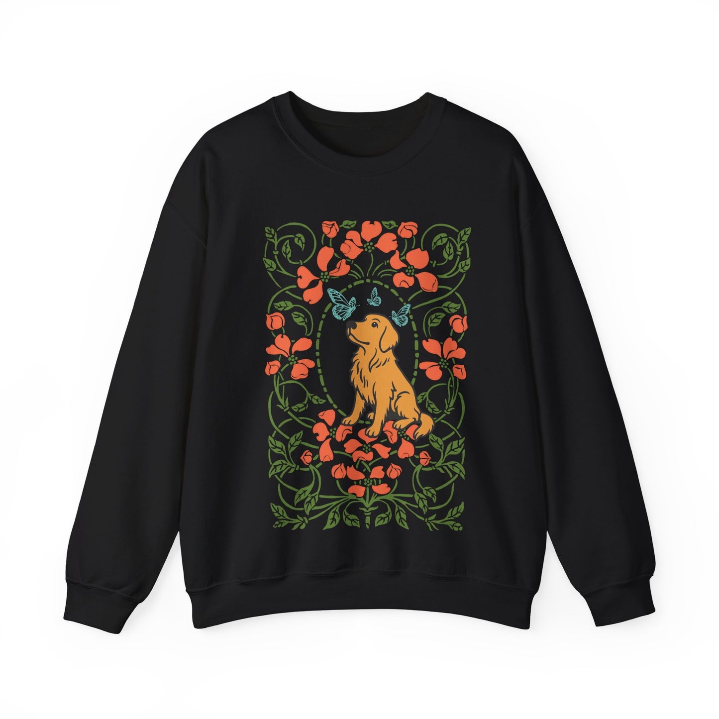 Golden Retriever Butterfly Frame Sweatshirt