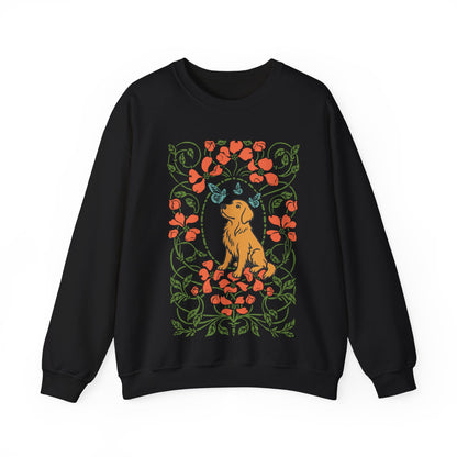 Golden Retriever Butterfly Frame Sweatshirt