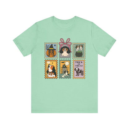 Tricolor Cavalier Spooky Stamps TShirt