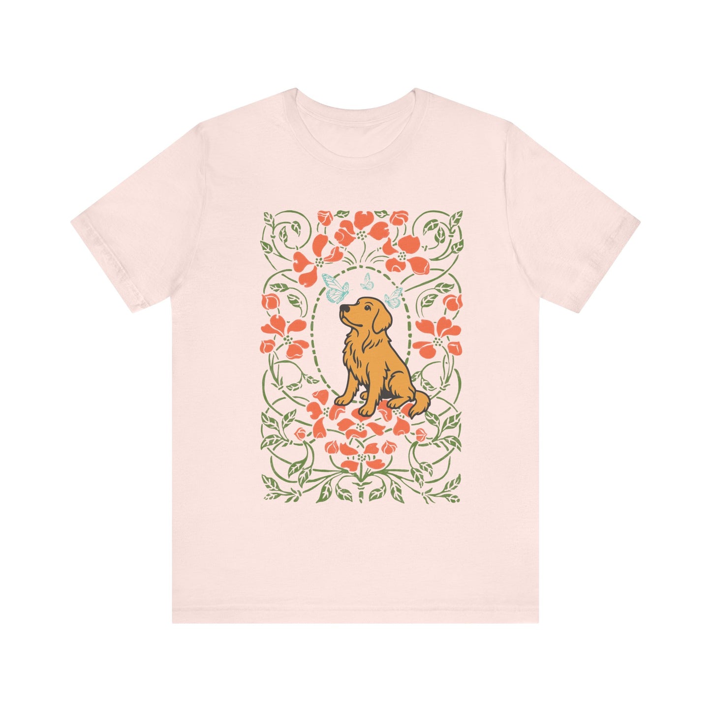 Golden Retriever Butterflies Frame TShirt
