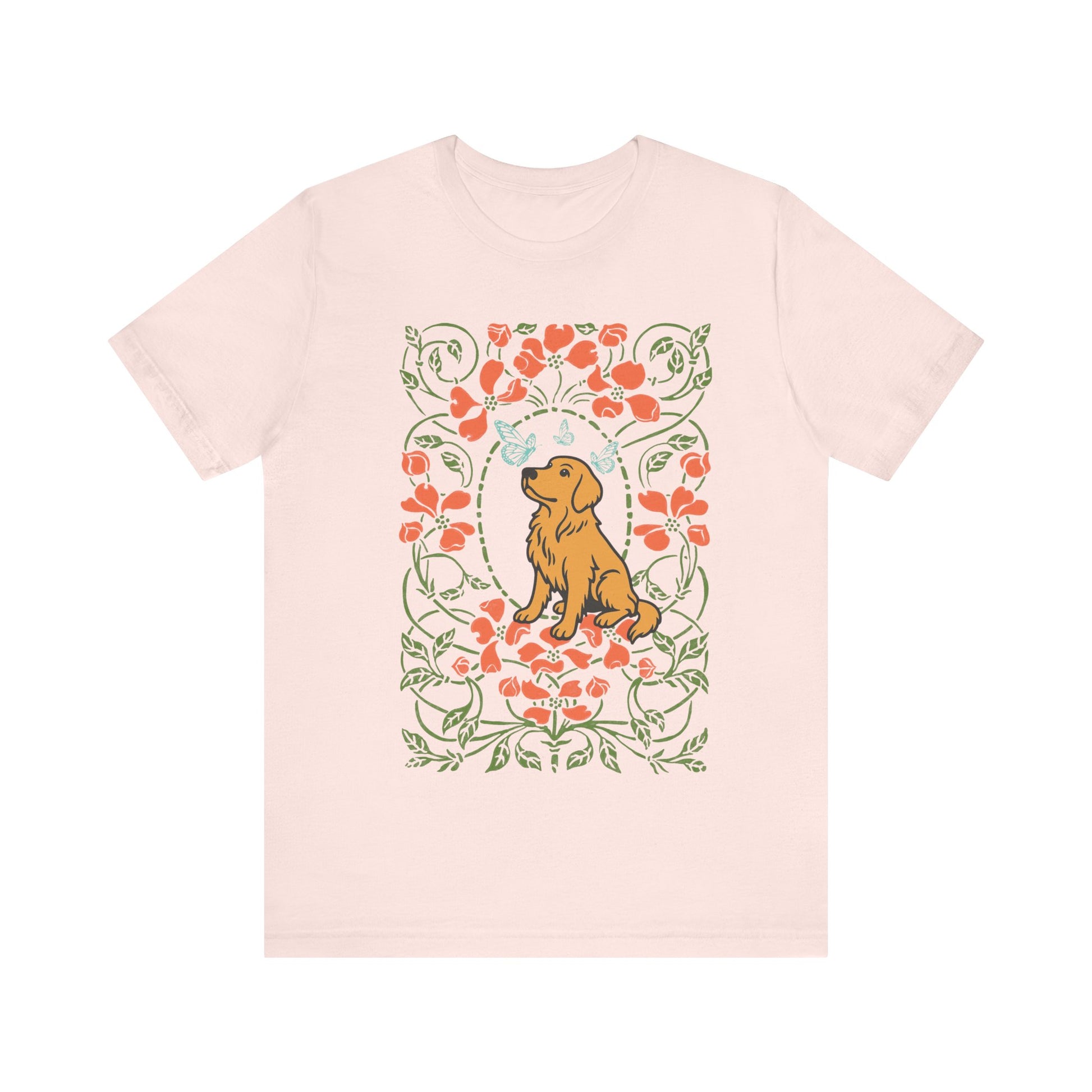 Golden Retriever Butterflies Frame TShirt