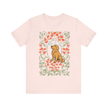 Golden Retriever Butterflies Frame TShirt