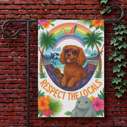 Ruby Cavalier Respect Garden Flag