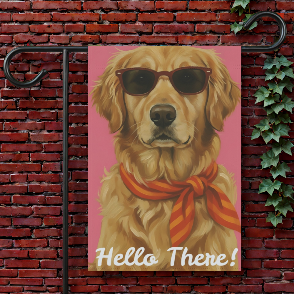 Golden Retriever Fabulous Garden Yard Flag 12'' × 18''