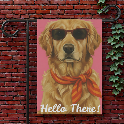 Golden Retriever Fabulous Garden Yard Flag 12'' × 18''