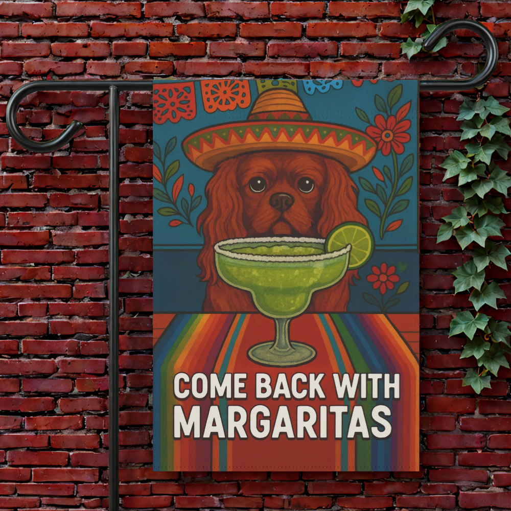 Ruby Cavalier Margaritas Garden Flag