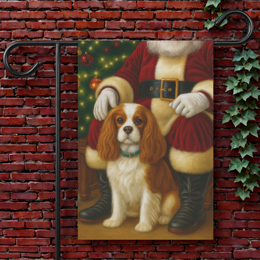 Blenheim Cavalier Santa Clause Garden Flag