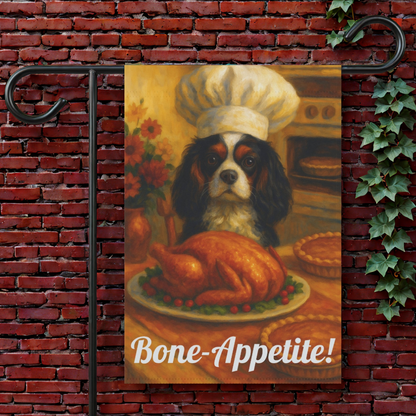 Tricolor Cavalier Bone-Appetite Garden Flag