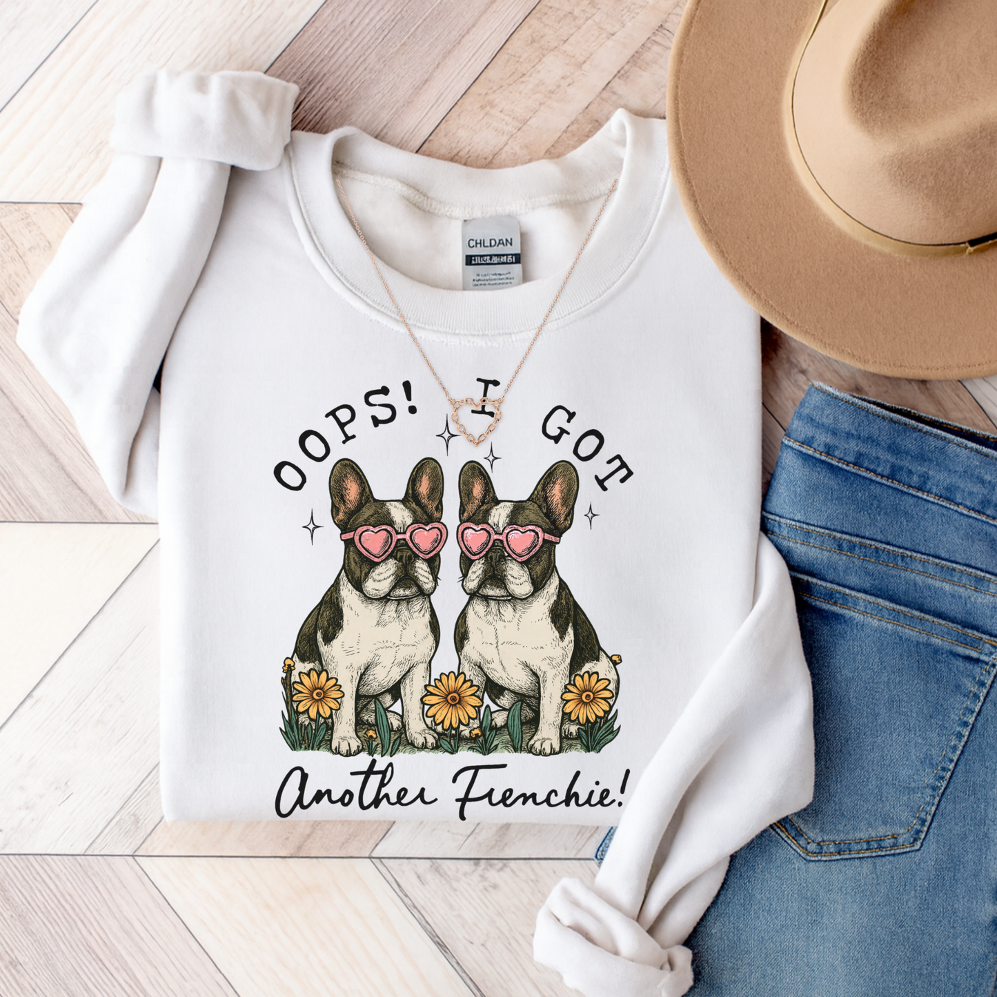 Piebald Frenchie Oops Sweatshirt