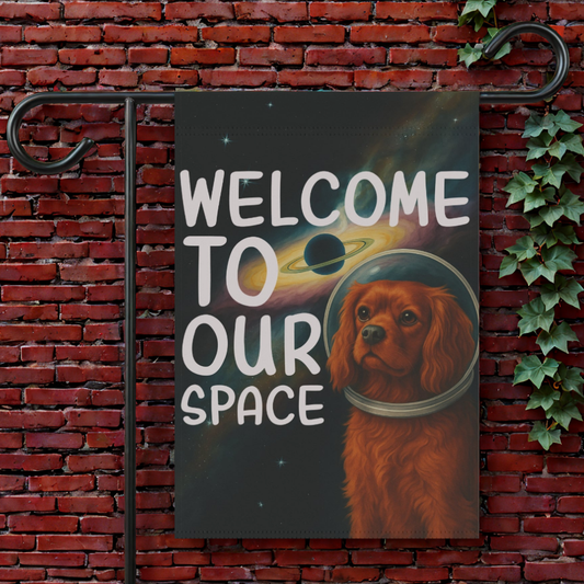 Ruby Cavalier Space Garden Flag