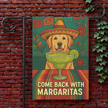 Golden Retriever Cinco de Mayo Garden Flag 12'' × 18''