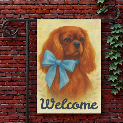 Ruby Cavalier Blue Coquette Garden Flag